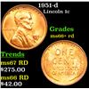 1951-d Lincoln Cent 1c Grades GEM++ RD