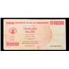 Image 2 : 2008 Zimababwe 10 Million Dollar Note P# 55A Grades vf++