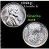 Image 1 : 1943-p Lincoln Cent 1c Grades Choice Unc