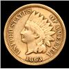 Image 2 : 1863 Indian Cent 1c Grades xf+