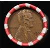 Image 2 : Mixed small cents 1c orig shotgun roll, 1928-d Lincoln Cent, Wheat Cent other end, Brinks Wrapper.