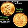 Image 1 : 1956-p Lincoln Cent 1c Grades GEM++ Unc RD