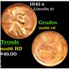 Image 1 : 1941-s Lincoln Cent 1c Grades GEM+ Unc RD