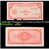Image 1 : 1949-1961 Philippines 5 Centavos Note P# 125A Grades vf+
