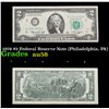 Image 1 : 1976 $2 Federal Reserve Note (Philadelphia, PA) Grades Choice AU/BU Slider