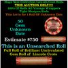 Image 1 : Shotgun Lincoln 1c roll, Unknown Date 50 pcs Vintage Bank Wrapper.