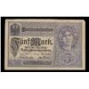 Image 2 : 1917 Imerpial Germany 5 Mark Note P# 56B Grades vf+