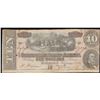 Image 2 : 1864 $10 Confederate Note, T68 Grades xf+