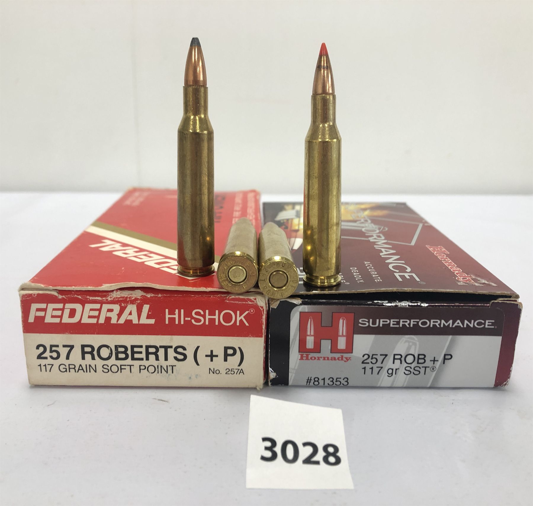 257 AMMO: 40X FED & HDY .257 ROBERTS +P - 117GR SP & SST - Kidd Family Auctions