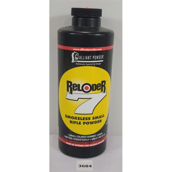 POWDER: 1LB ALLIANT RELOADER 7 SMALL RIFLE POWDER - Kidd Family Auctions