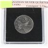 Image 1 : 1944 CANADIAN SILVER QUARTER (80% SILVER)