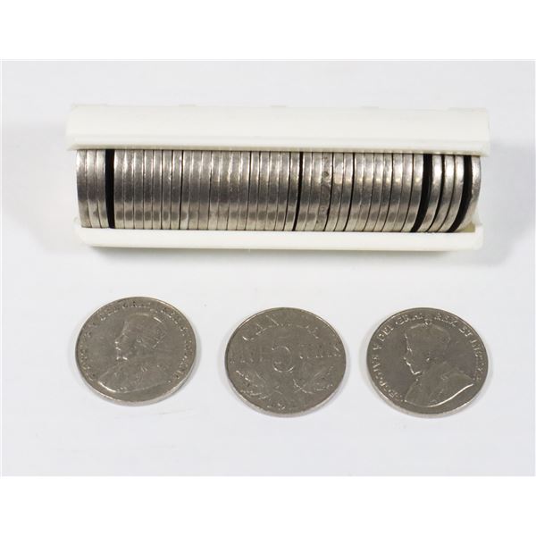 ONE ROLL 1927 KING GEORGE V NICKELS VARIOUS