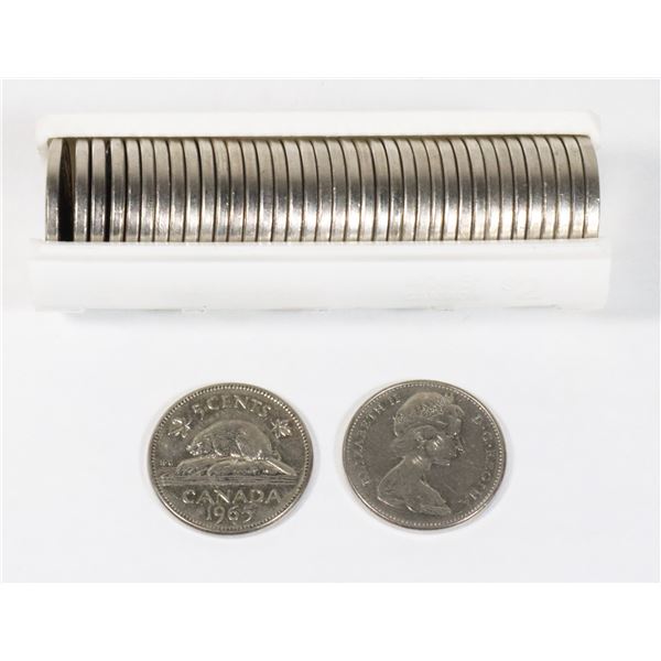 ONE ROLL 1965 NICKELS