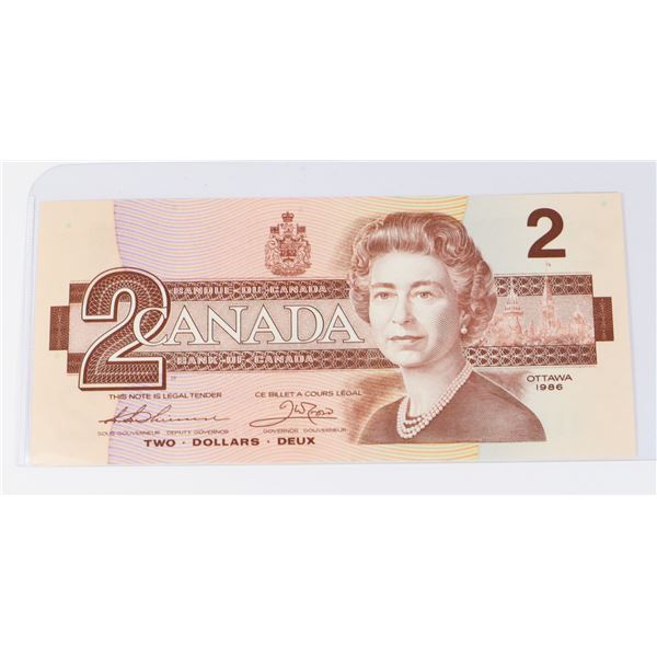 1986 $2 BILL BGF2013691 T/C SPECIAL PREFIX LGE B