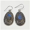 Image 1 : LABRADORITE EARRINGS (~WEIGHT 11.73G)