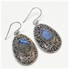 Image 2 : LABRADORITE EARRINGS (~WEIGHT 11.73G)