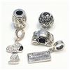 SILVER PACK OF 5 PANDORA STYLE BEADS (~WEIGHT 14G)