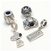 Image 2 : SILVER PACK OF 5 PANDORA STYLE BEADS (~WEIGHT 14G)