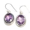 SILVER AMETHYST EARRINGS (~WEIGHT 7.77G)