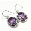 Image 2 : SILVER AMETHYST EARRINGS (~WEIGHT 7.77G)