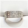 Image 1 : SILVER CUBIC ZIRCONIA RING (~SIZE 8)(WEIGHT 6.37G)