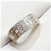 Image 2 : SILVER CUBIC ZIRCONIA RING (~SIZE 8)(WEIGHT 6.37G)