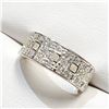 Image 3 : SILVER CUBIC ZIRCONIA RING (~SIZE 8)(WEIGHT 6.37G)