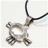 Image 2 : SILVER TOPAZ W/ CORD PENDANT (~WEIGHT 10.94G)