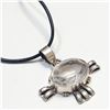 Image 3 : SILVER TOPAZ W/ CORD PENDANT (~WEIGHT 10.94G)