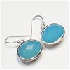 Image 2 : SILVER CHALCEDONY EARRINGS (~WEIGHT 7.28G)