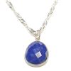 SILVER LAPIS LAZULI NECKLACE (~LENGTH 16INCHES)