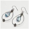 Image 2 : SILVER BLUE TOPAZ EARRINGS (~WEIGHT 7.31G)