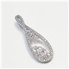 Image 3 : SILVER CUBIC ZIRCONIA PENDANT