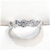 Image 1 : SILVER CUBIC ZIRCONIA RING (~SIZE 8)(WEIGHT 3.51G)