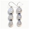 Image 1 : SILVER MOONSTONE EARRINGS (~WEIGHT 9.78G)