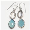 Image 1 : SILVER CHALCEDONY EARRINGS (~WEIGHT 5.47G)