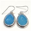 Image 1 : SILVER CHALCEDONY EARRINGS (~WEIGHT 11.55G)