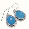 Image 2 : SILVER CHALCEDONY EARRINGS (~WEIGHT 11.55G)