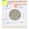 Image 1 : 1907 QUARTER KING GEORGE V 92.5 % SILVER W.W.I