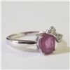 Image 2 : SILVER RHODIUM PLATED RUBY(2.6CT) RING