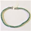 Image 1 : SILVER EMERALD BRACELET(~LENGTH 8INCHES)