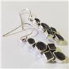 Image 2 : SILVER SMOKEY QUARTZ EARRINGS(~WEIGHT 6.39G)