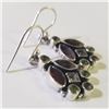 Image 2 : SILVER GARNET PERIDOT AMETHYST EARRINGS