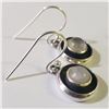 Image 2 : SILVER MOONSTONE EARRINGS(~WEIGHT 4.82G)