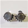 Image 1 : SILVER LABRADORITE EARRINGS (~WEIGHT 3.61G)