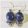 Image 1 : SILVER LAPIZ LAZULI EARRINGS(~WEIGHT 6.92G)