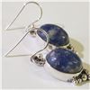 Image 2 : SILVER LAPIZ LAZULI EARRINGS(~WEIGHT 6.92G)