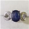 Image 1 : SILVER RHODIUM PLATED SAPPHIRE(2.6CT) RING