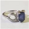 Image 2 : SILVER RHODIUM PLATED SAPPHIRE(2.6CT) RING