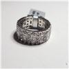 Image 1 : SILVER CUBIC ZIRCONIA RING (~SIZE 7)